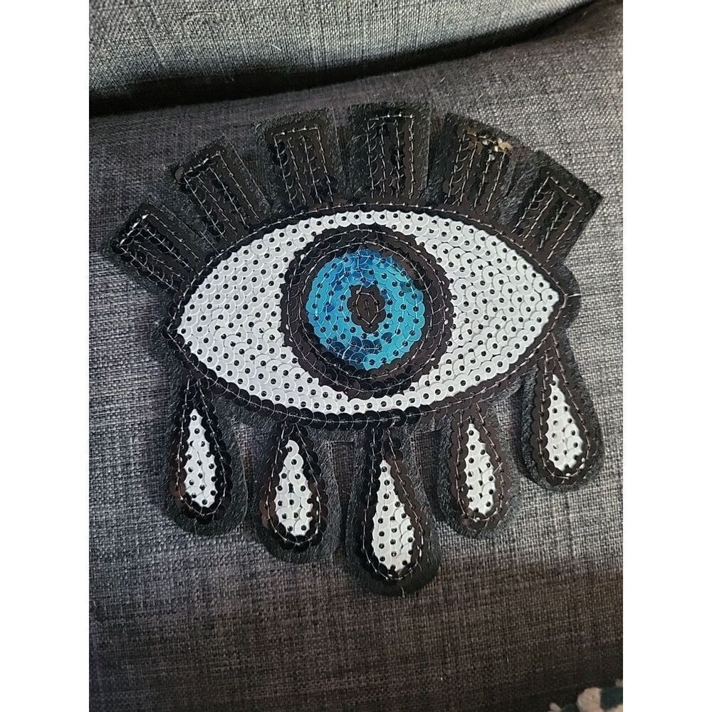 Sequin Eyeball Applique 6"x 6" Iron On
